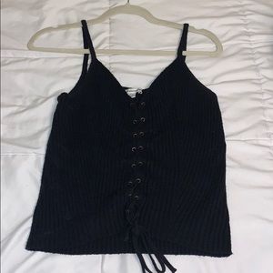 AE Knit Lace Up Tank Top